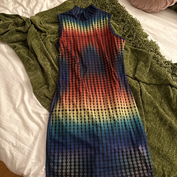 SHEIN Dresses Y2k Sheer Body Thermal Print Dress Poshmark